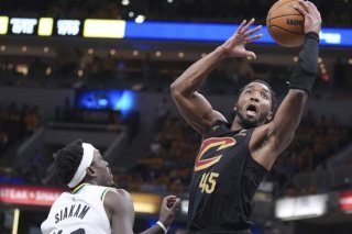 Donovan Mitchell (45) a sorti le grand jeu vendredi face aux Pacers KEYSTONE/AP/Michael Conroy
